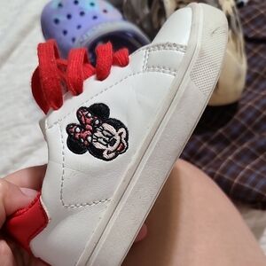 Disney Kids White and Red Sneakers